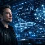 Elon Musk processing complex, multi-disciplinary data.